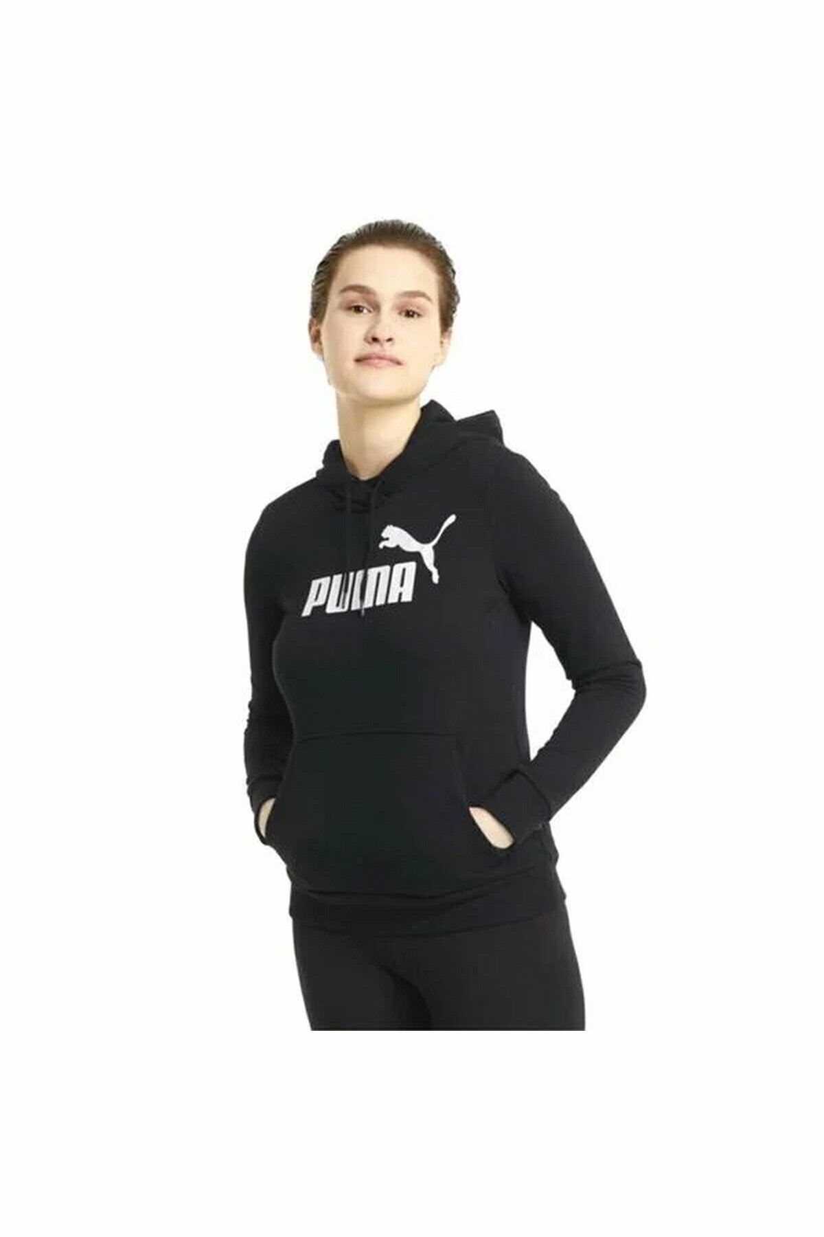 Puma ESS Logo Hoodie TR Puma-Black Bayan Sweatshirt Siyah 58679101 M