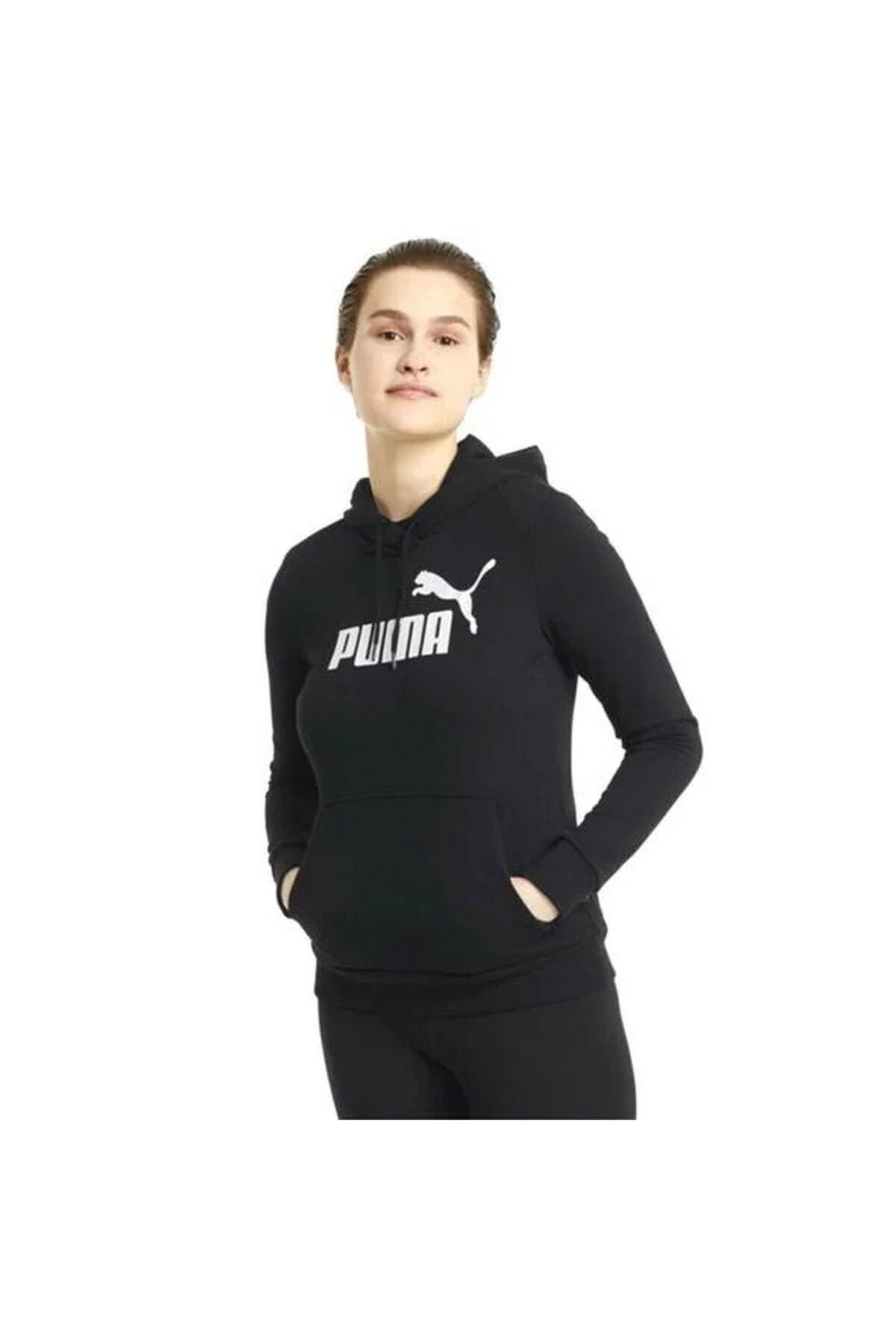 Puma ESS Logo Hoodie TR Puma-Black Bayan Sweatshirt Siyah 58679101 XS