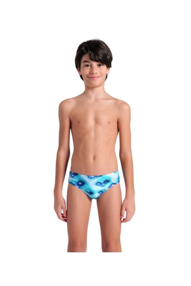 Arena Boy's Graphic Swim Briefs Erkek Çocuk Yüzücü Mayo Mavi 008174880