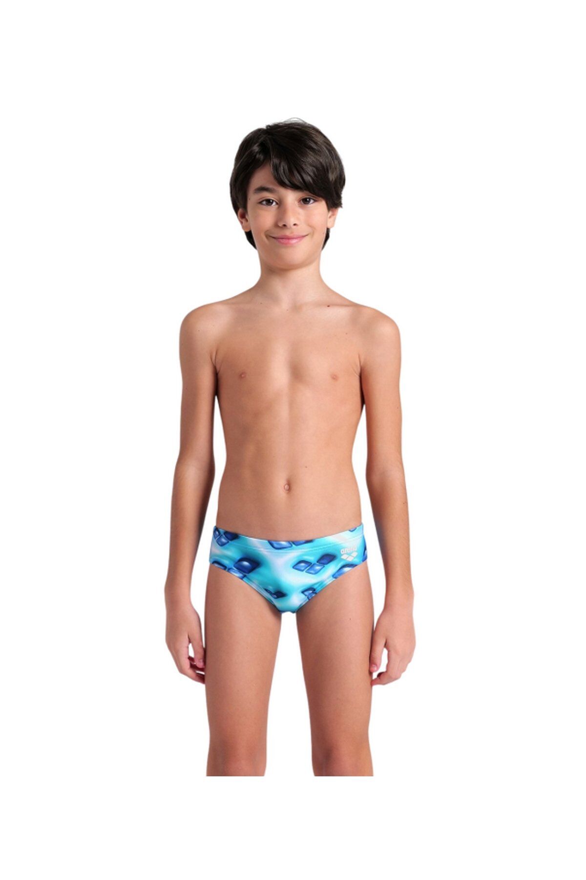 Arena Boy's Graphic Swim Briefs Erkek Çocuk Yüzücü Mayo Mavi 008174880 10-11