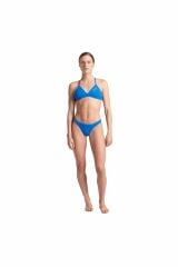 Arena Women's Team Swim Top Tie Back Solid Bayan Tek Üst Mayo Mavi 004768800 36