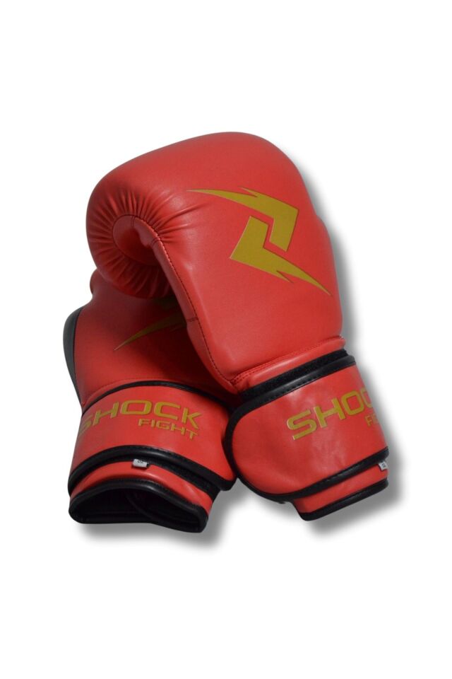 Shock Fight Boxing Gloves Boks Eldiveni Kırmızı 10 OZ