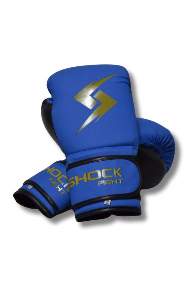 Shock Fight Boxing Gloves Boks Eldiveni Mavi 10 OZ