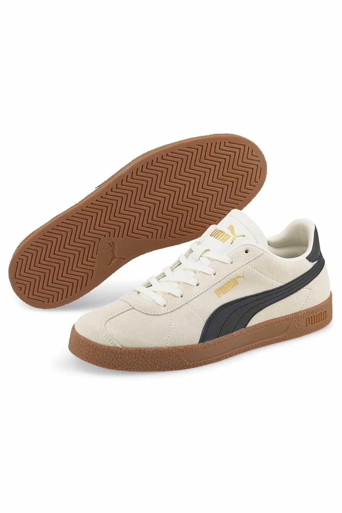 Puma Sportswear Club Marshmallow Black-Gold Erkek Spor Ayakkabı Siyah 38111108 43