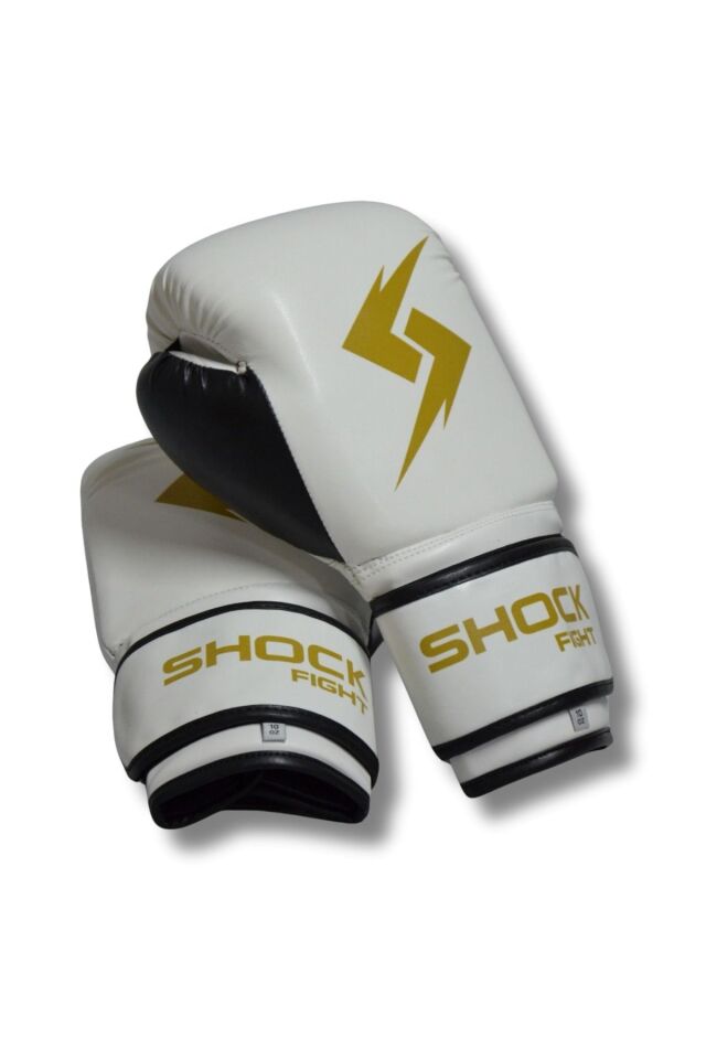 Shock Fight Boxing Gloves Boks Eldiveni Beyaz 10 OZ